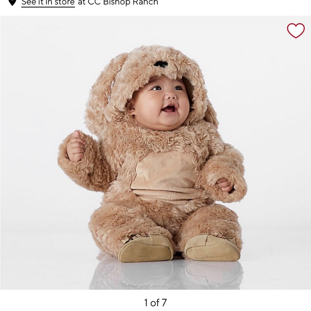 Brand new no tags pottery barn kids toddler / baby dog costume